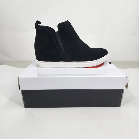Blondo Women's Georgette Hidden‎ Heel Sneaker Boot in Black Suede Size 9.5 - Picture 1 of 10